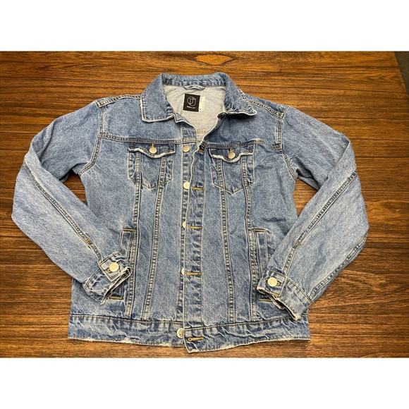 Original Use Men's Denim Blue Jean Jacket Distressed Size Small - Picture 1 of 11